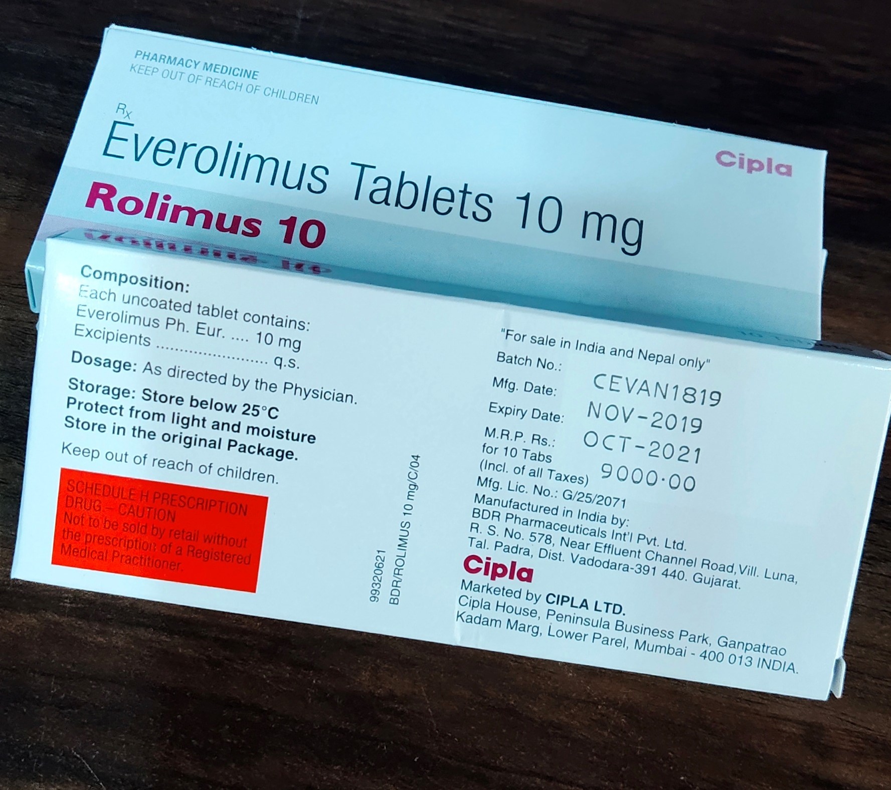 ROLIMUS 10 (Everolimus Tablets 10mg)