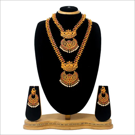Antique Dual Half Necklace set For women