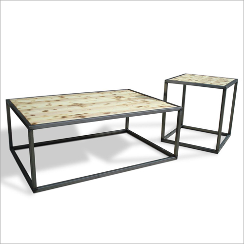 Wrought Iron Wooden Table