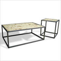 Wrought Iron Wooden Table