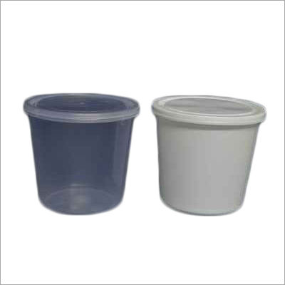 500 ML White Plastic Food Container