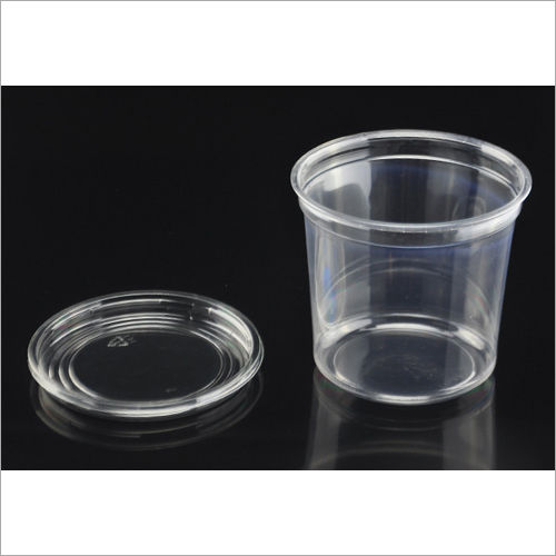 Round 750 Ml Transparent Plastic Container