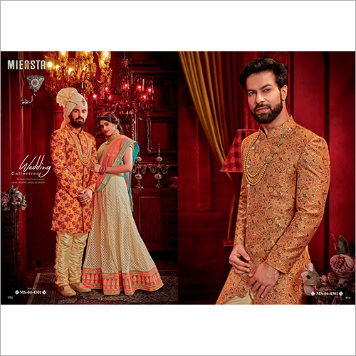 Available In Different Color Designer Sherwani Fabric