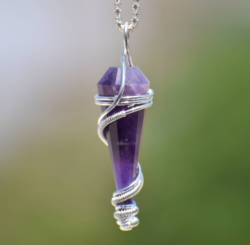 Amythyst Wrapping Pendant