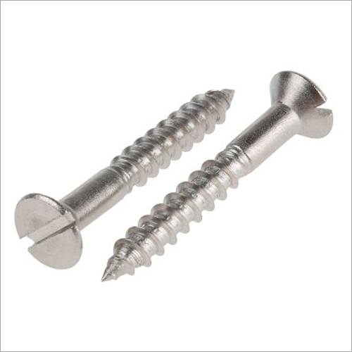 Shaved Head Wood Screw - Metal | Silver, Polished Finish, Corrosion Resistant, High Quality, Ideal for Wood Applications