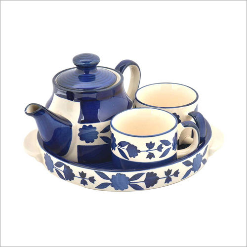 Blue Ceramic Tea Set