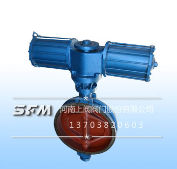 Pneumatic wafer metal sealing butterfly valve