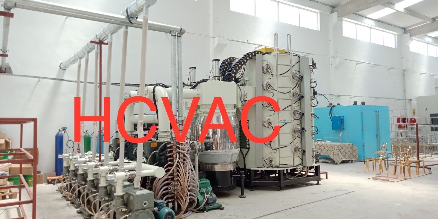 HCVAC Glassware Ceramic Brass Gold PVD Magnetron Sputter Vacuum Coater