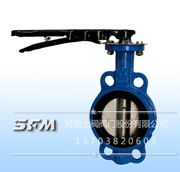 Manual wafer Soft Seal Butterfly Valve