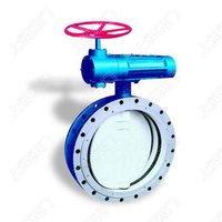 Central lined dual platen butterfly valve