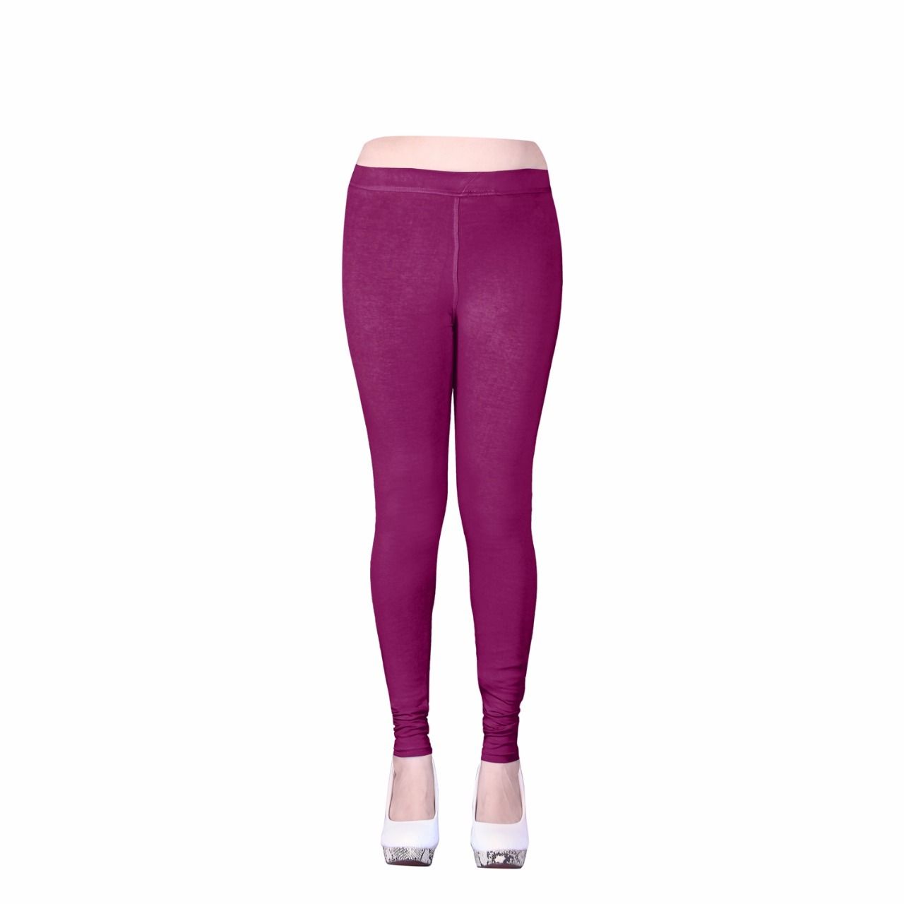 Magenta and Green Churidar Legging Combo (Sku- LEGCO12966) - BITTERLIME