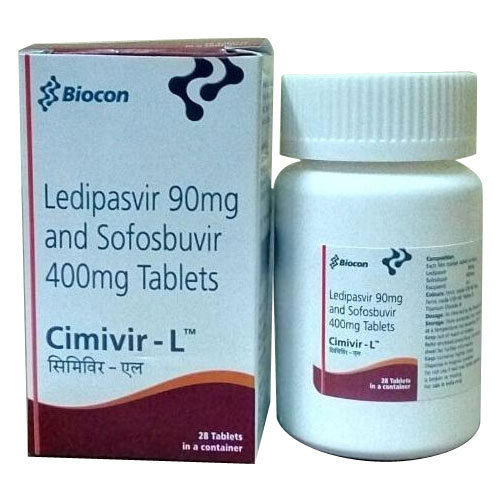 Cimivir L 90mg Ledipasvir and 400mg Sofosbuvir Tablets 