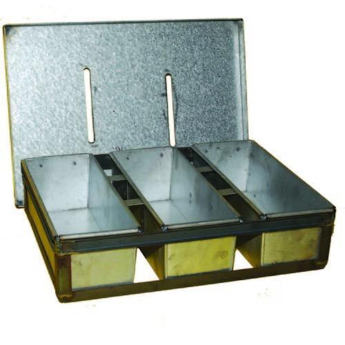 Bread Mould 3 Pocket with Plain Slotted Lid