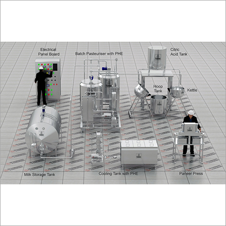 Semi-Automatic Paneer Processing Plant - Capacity: 500Kgpd Kg/Day