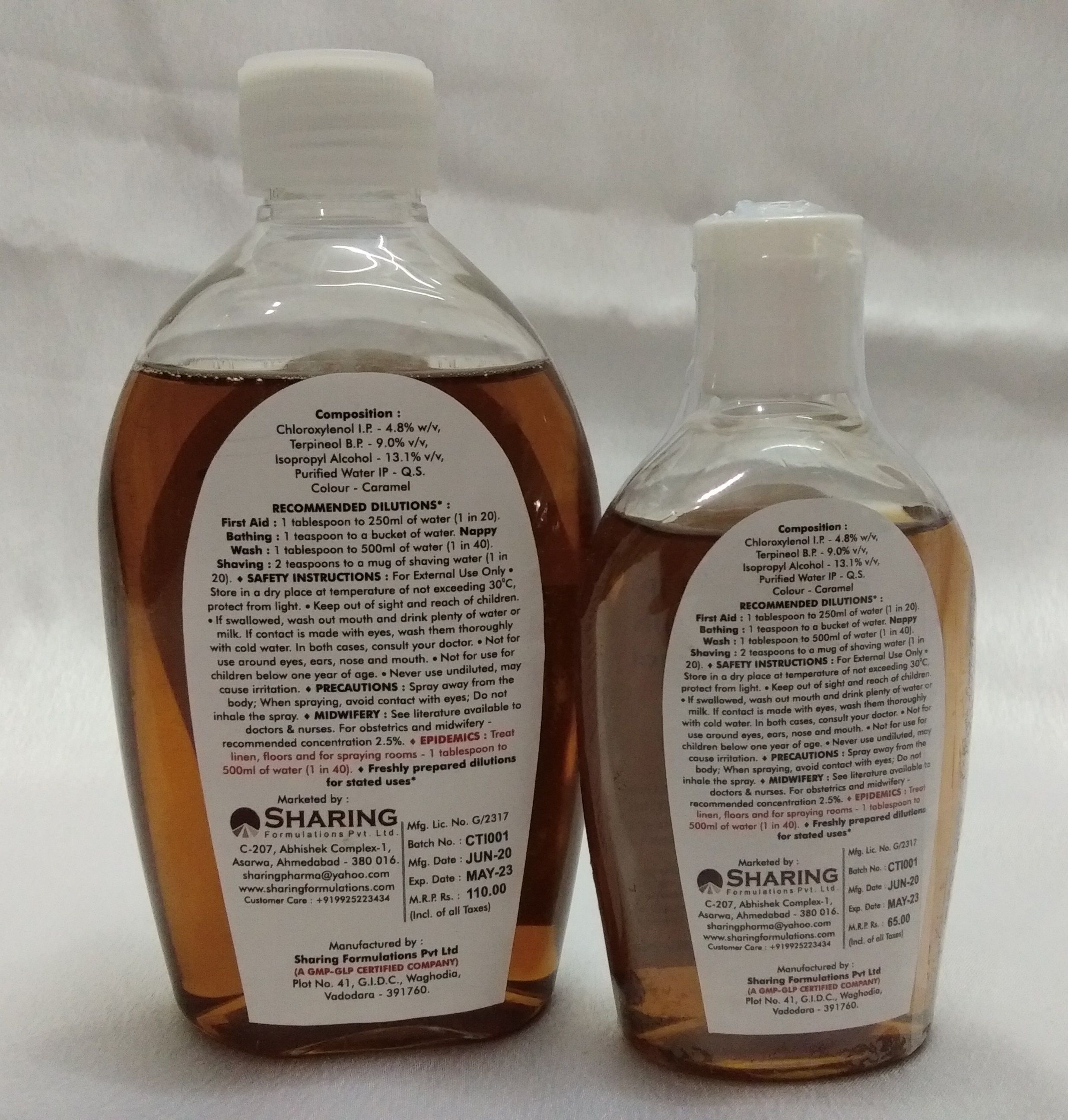 Chloroxylenol Terpineol and IPA Antiseptic Liquid