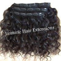 Natural Curly Clip In Hair, Cuticle Aligned hair