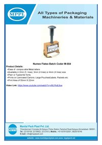 Numex Flatex Batch Coder M-554