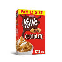 Tamanho da famlia do chocolate do cereal de pequeno almoo de Kelloggs Krave 17.3 onas