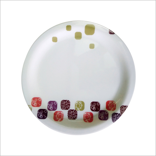 Melamine Champion Printed Dinner Plate - Color: White With Multicolor Design