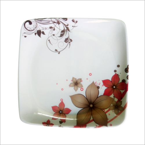 Melamine Chamipon Revo Square Dinner Plate - Ceramic Type: Porcelain