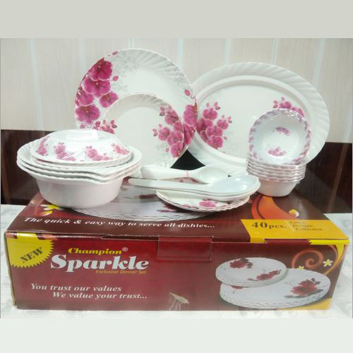 40 Pcs Champion Sparkle Dinnerware Set