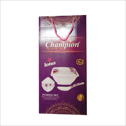 Melamine 9 Pcs Melamine Pudding Set - Color: White