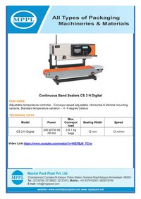 Continuous Band Sealer CS 3 H Digital