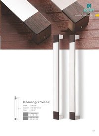 Wooden Door Handles - Stainless Steel & Wood, 12" & 18" Sizes, S.s & C.p Finish, Customizable Design For Wooden Doors