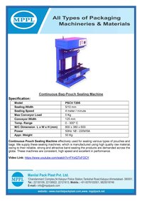 Continuous Bag-Pouch Sealing Machine 7205