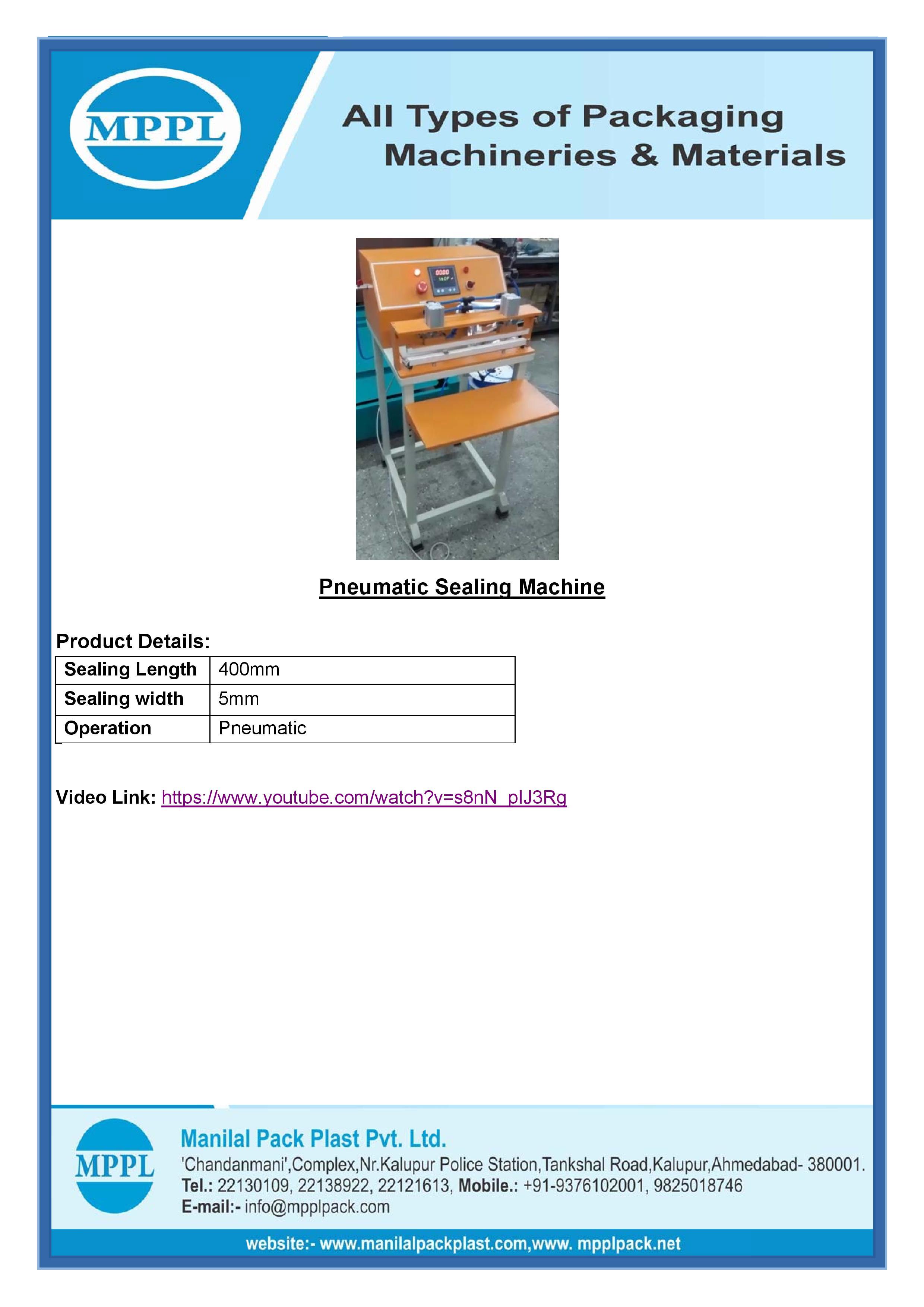 Pneumatic Sealing Machine