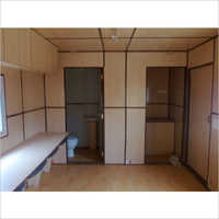 Portable Prefabricated Cabin - Color: White Brown
