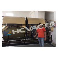 HCVAC Horizontal Large Chamber Stainless Steel Sheet Pipe Titanium Gold PVD Coating Equipment