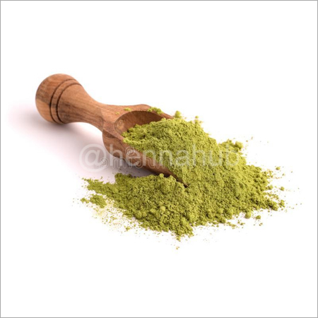 Wooden scoop henna powder isolated white wooden scoop henna powder