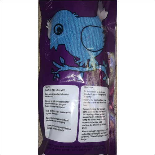 Blaze Cotton Mop - Cotton Blend, Ideal for Household and Office Use | Effective Floor Cleaning Tool with Durable Plastic Components