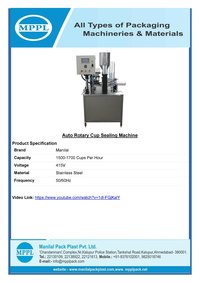 Auto Rotary Cup Sealing Machine