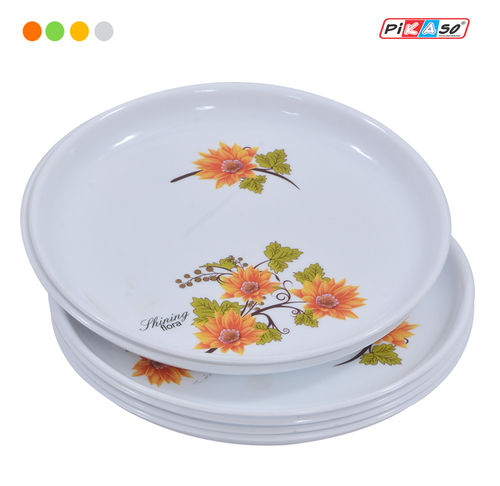 Printed Round Quarter Plate 8 Inch (6 Pc Set)