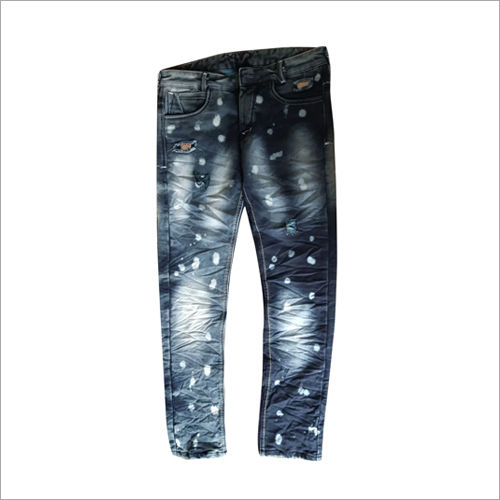 Straight Mens Ripped Denim Jeans