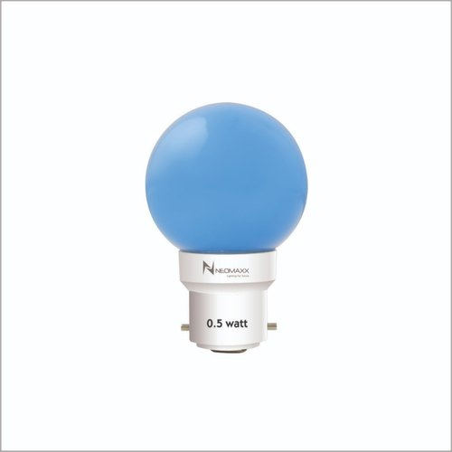 0.5W Blue Color LED Bulb - 2700-3000K Cool Daylight | 2-Year Warranty, Input Voltage 220-240V