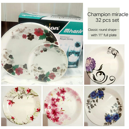 Melamine Champion Miracle 32 Pcs Dinner Set - Ceramic Type: Bone China