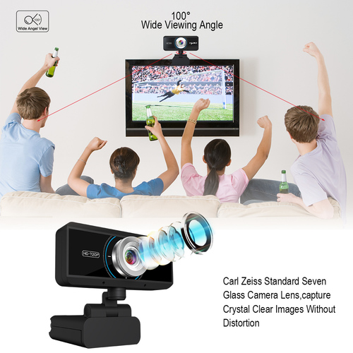Computer Camera HD 720P Built-In 8 M Sound-Absorbing Microphone S90