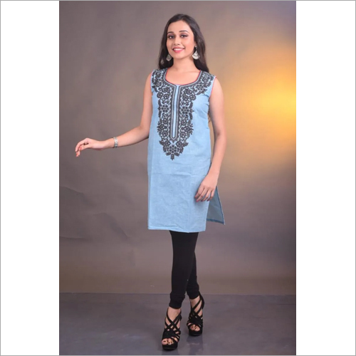Ladies Short Kurta - Premium Cotton Fabric Vibrant Colors & Unique Patterns | Casual Sleeveless Ethnic Wear for Parties & Functions