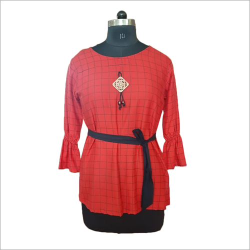 Ladies Fancy Top - Cotton Blend, Sizes S to XL | 3/4 Sleeve, Washable, Ideal for Autumn, Rainy, Spring, Summer, and Winter