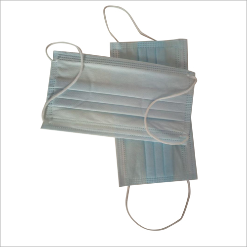 2 Ply Face Mask - Non Woven, Standard Size, Blue | Eco-Friendly, Lightweight, Unisex, Earloop Design for Dust and Germ Protection