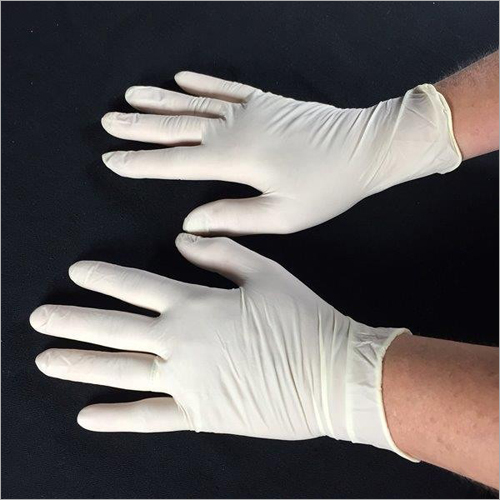 Disposable Latex Gloves - Latex Material, Full Fingered, Ivory White Color | Eco-Friendly, Soft, Smooth, Available in Various Sizes, Plain Pattern