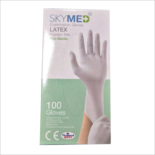 Examination Gloves - Latex Material Various Sizes Available White Color | Eco-Friendly Tear Resistant Skin Friendly Disposable
