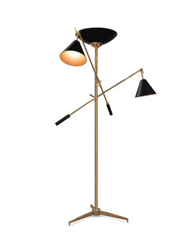 Matte Black Riley Floor Lamp