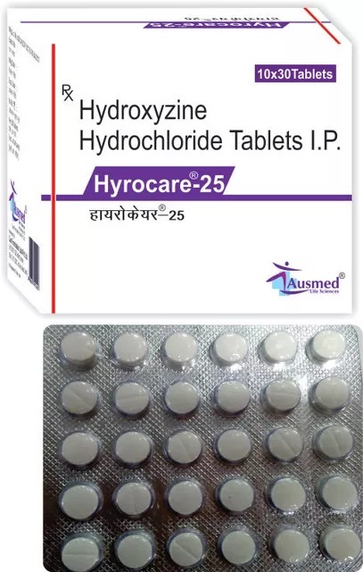 Hydroxyzine Hydrochloride IP 10 mg.