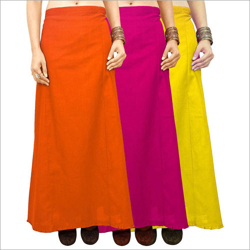 Available In Different Color Plain Saree Petticoat