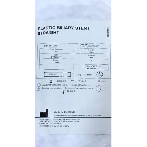 Plastic Biliary Stent Straight Suitable For: Hospital