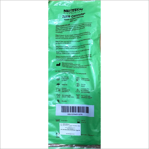 Nasal Oxygen Cannula - Lightweight Plastic Soft & Flexible Nasal Prongs for Enhanced Patient Comfort | Single Use Ideal for Hospital and Clinic Use
